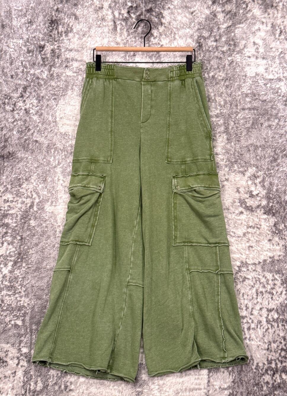 Anthropologie Pants Medium Womens Daily Practice Utility Wide Leg